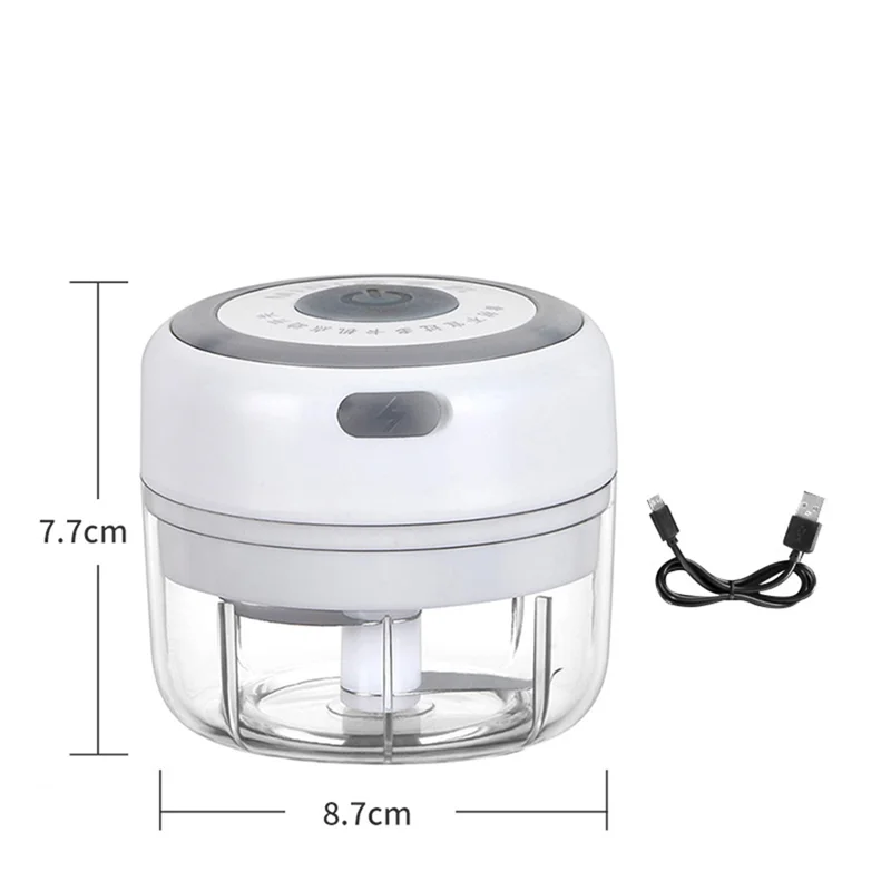 ABGE-100Ml Mini Electric Garlic Grinder Portable Food Press Mincer Seasoning Masher Spice Chopper Kitchen Accessories