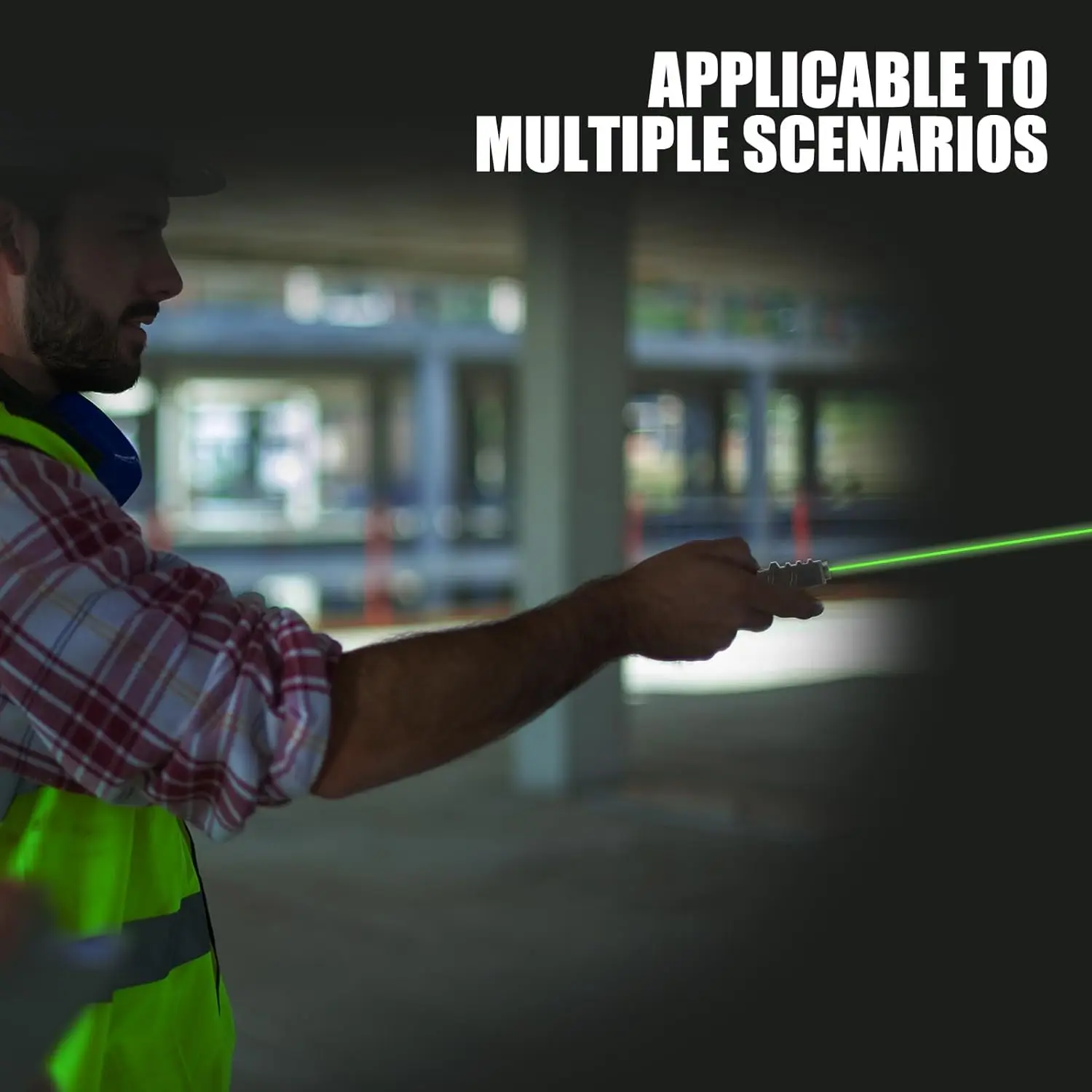 

Green Laser (Class IIIA Laser Output is 5mW), 2 Mile Range with Strobe Function Type-C Rechargeable Compatible with M-Lok Rail
