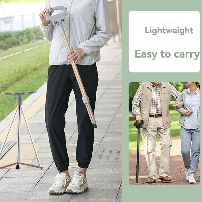 Elderly people's crutches, non-slip, sit-on, ultra-light crutches, walking sticks