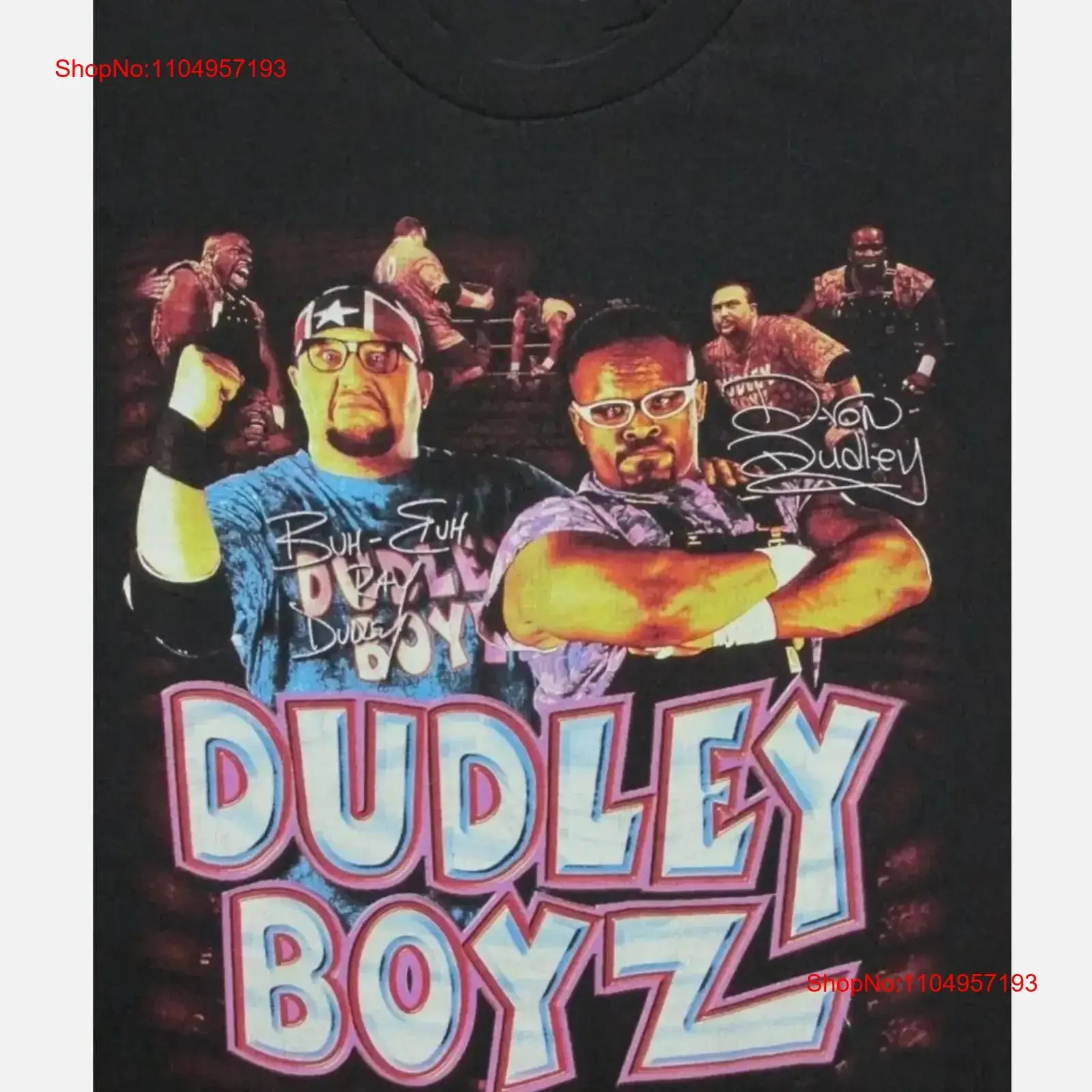 Camiseta The Dudley Boyz Wrestler para hombre, algodón negro, todas las tallas, ropa informal lavada vintage, Top transpirable para uso diario, suave