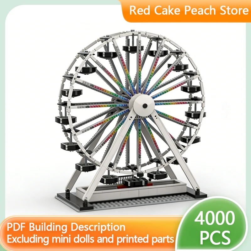 

City Street View Model MOC Building Bricks Amusement Park Ferris Wheel Modular Technology Gifts Holiday Assemble Children Toys