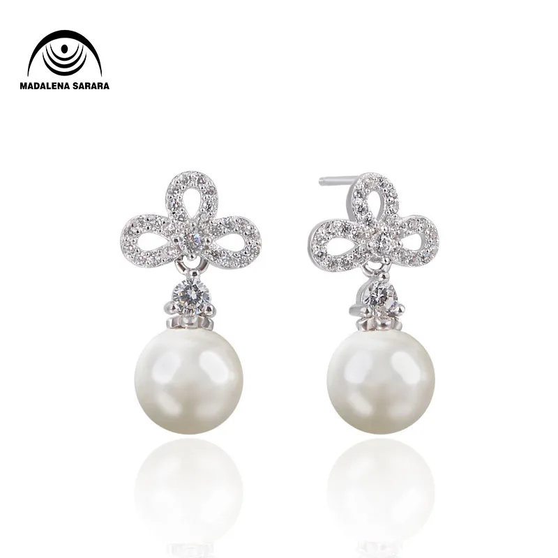 

MADALENA SARARA AAA 8-9mm freshwater pearl S925 sterling silver simple pop earrings can be customized