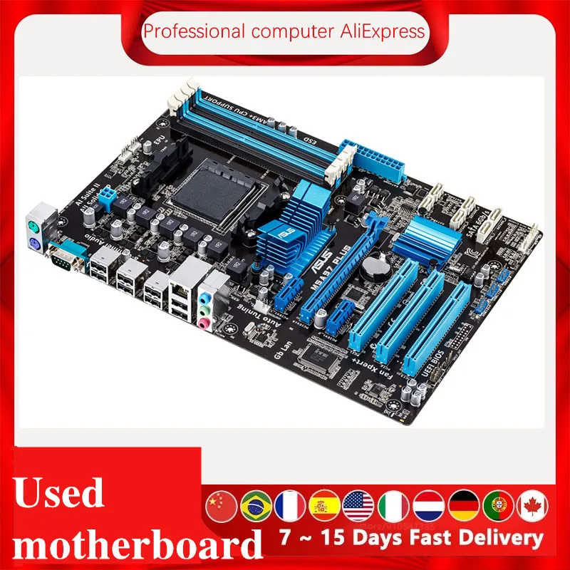 For ASUS M5A97 PLUS Motherboard Socket AM3+ DDR3 32GB For AMD 970 FX Original Desktop Mainboard M5A97 SATA III Used Mainboard