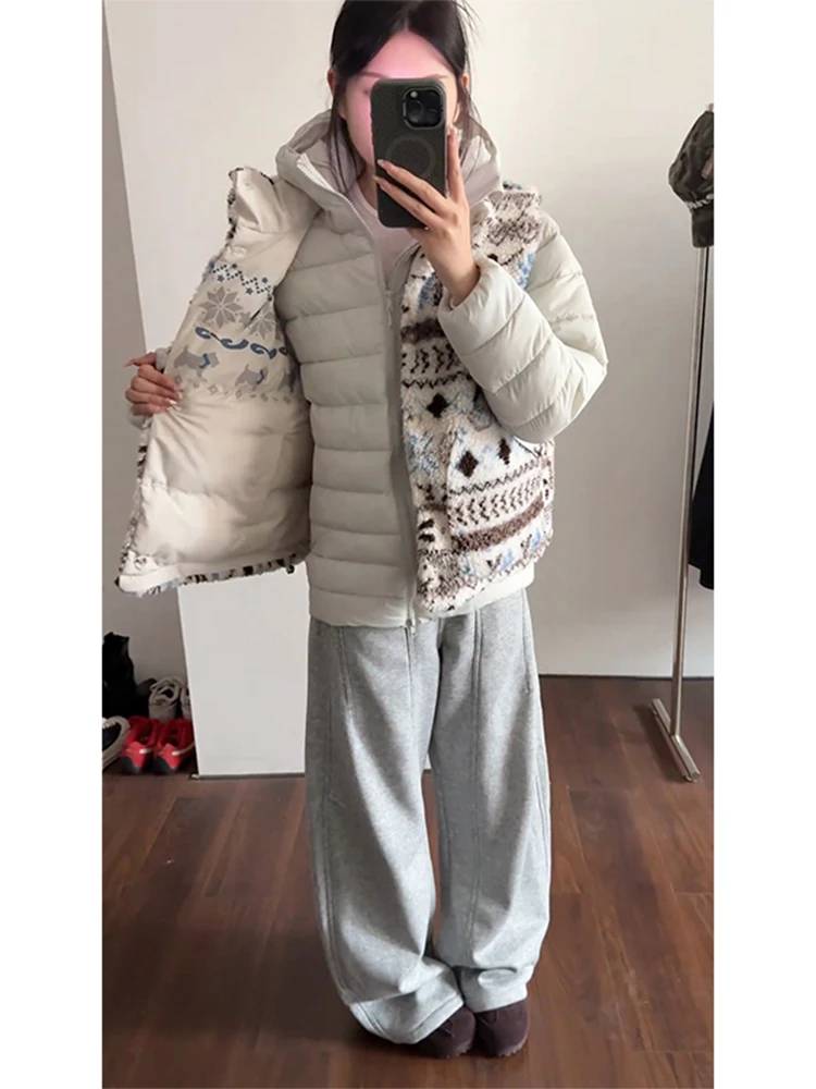 

Double-Sided Wear Thickened Lamb Fur Vest Jacket Men's Autumn Winter Fashion Brand Cotton Coat Island Style American Shoulder...