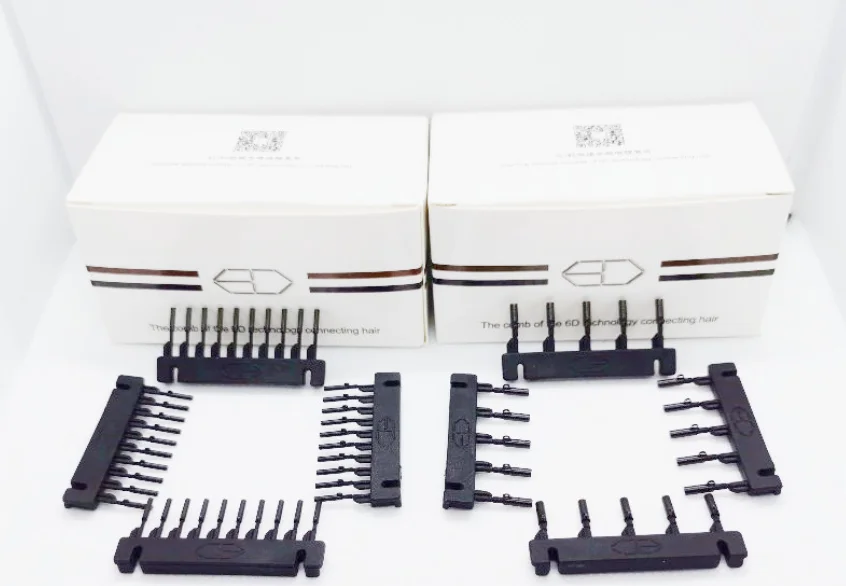 Alat Kit Ekstensi Rambut Manusia Model 6D dengan Gesper Bentuk C