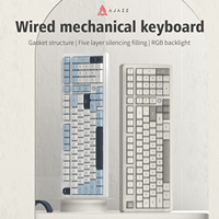 AJAZZ AK980 Wired Mechanical Keyboard Hot Swap Gasket RGB Low Noise Ergonomics Office Gaming Keyboard Customized PC Accessories