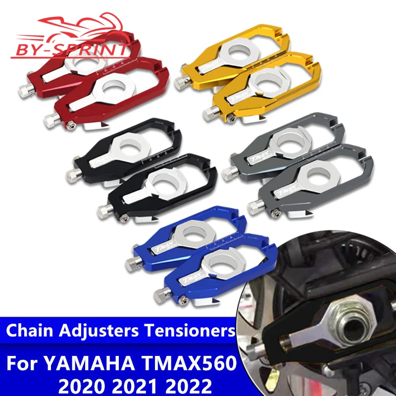 TMAX 560 Motorcycle CNC Tensioners Catena Rear Axle Spindle Chain Adjuster For tmax560 TechMax TMAX 2020 21 22 2023 2024