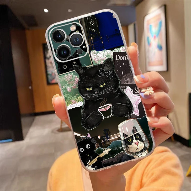 

Fun Cat Phone Case For iphone 17 Pro Max 17 Air 16 15 14 13 Pro Max 15 16 Pro 15Plus