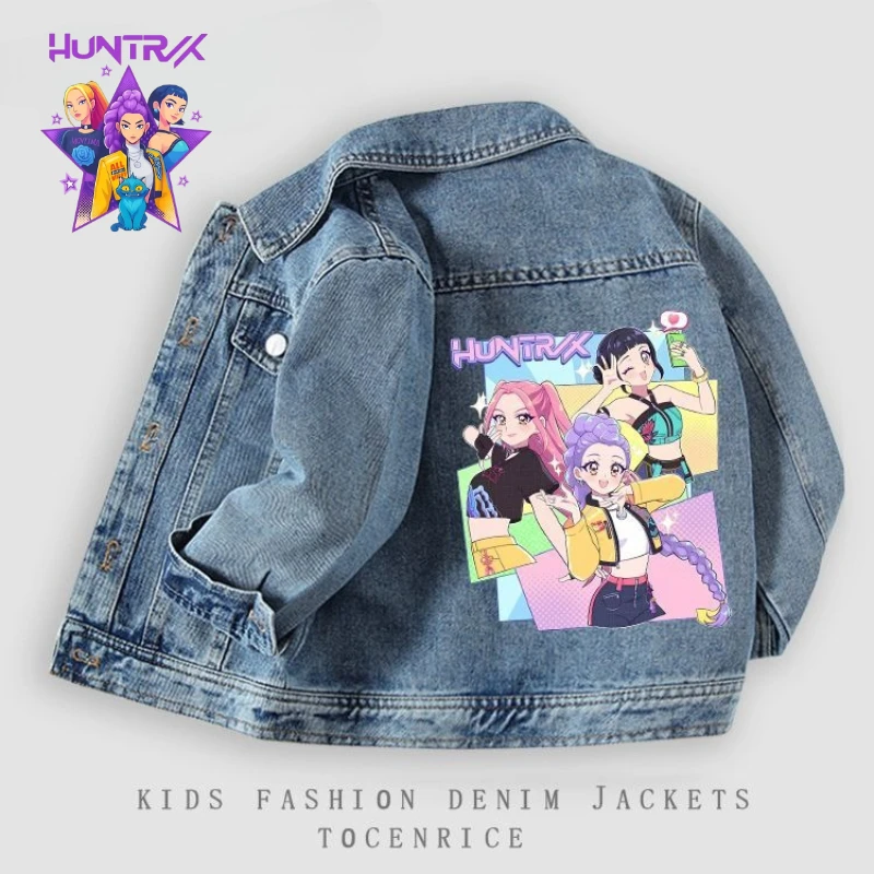 K-Pop охотники на демонов, анимационные товары, милая студенческая осенняя куртка с героями мультфильмов, креативный топ унисекс в стиле аниме, повседневное пальто в подарок