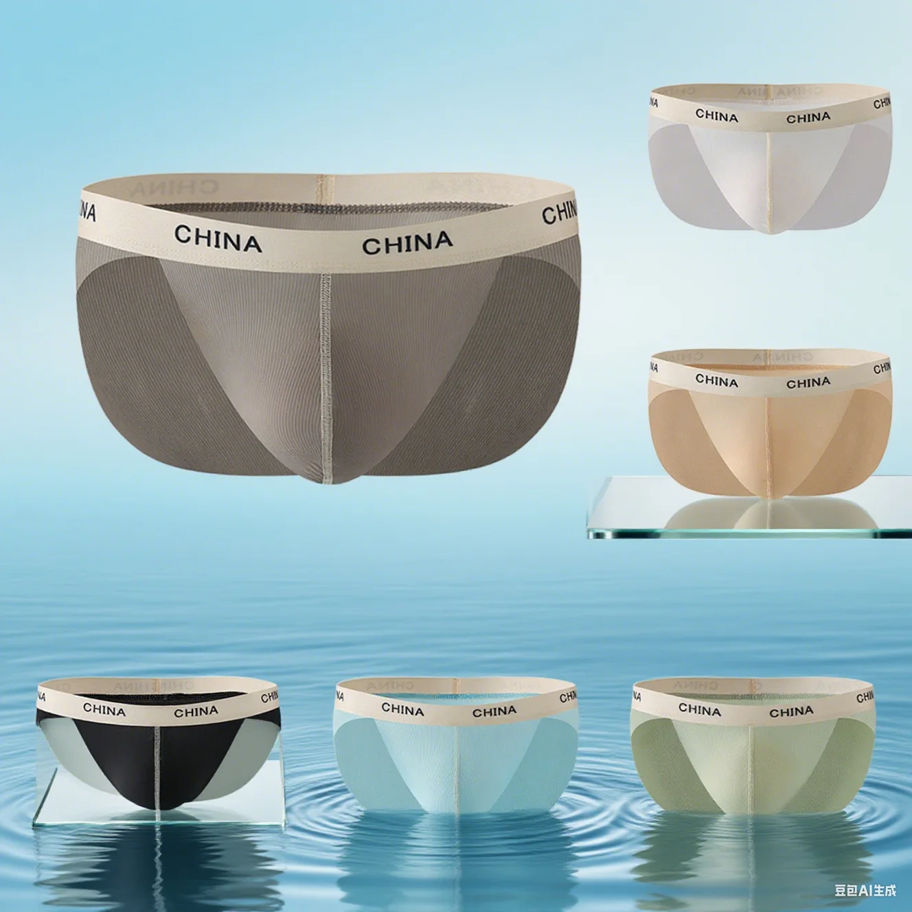 

Men Ice Silk sexy Briefs Knicker Seamless High Fork Pouch Men's Panties Sheer Low Rise Bulge Pouch Underpants