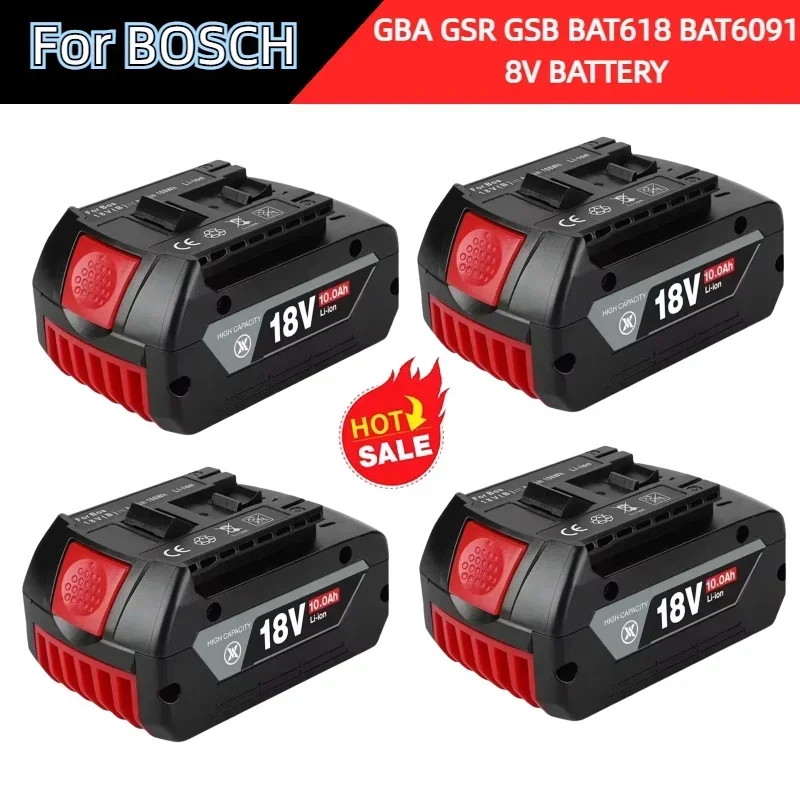 BAT610G + AL1820CV สําหรับ Bosch professional 18V 8.0AH เปลี่ยนแบตเตอรี่ Li-Ion พร้อม LED และสําหรับ Bosch quick charger 18V