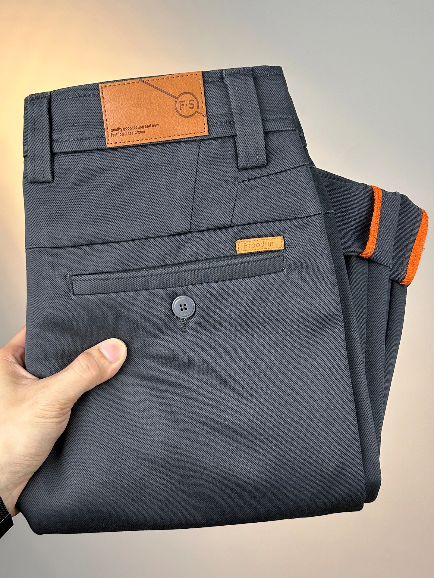 

High Quality Men's Fleece Lined Thick Straight Leg Comfortable Business Casual Pants Autumn Winter New Arrival Premium Leisur...