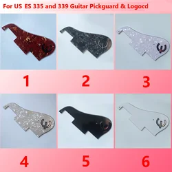 Electric Guitar Scratch Plate for ES 335 & ES 339 3Ply Guitar Pickguard & Logo Replacement parts