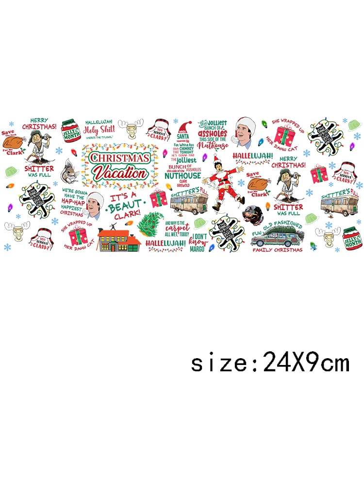 Copo Holly Jolly Enfermeira Wrap, Copo de Decalque, Cup Wrap, Pegatina, UV, Feliz Natal, Ano Novo, 16oz, Ho, 1pc