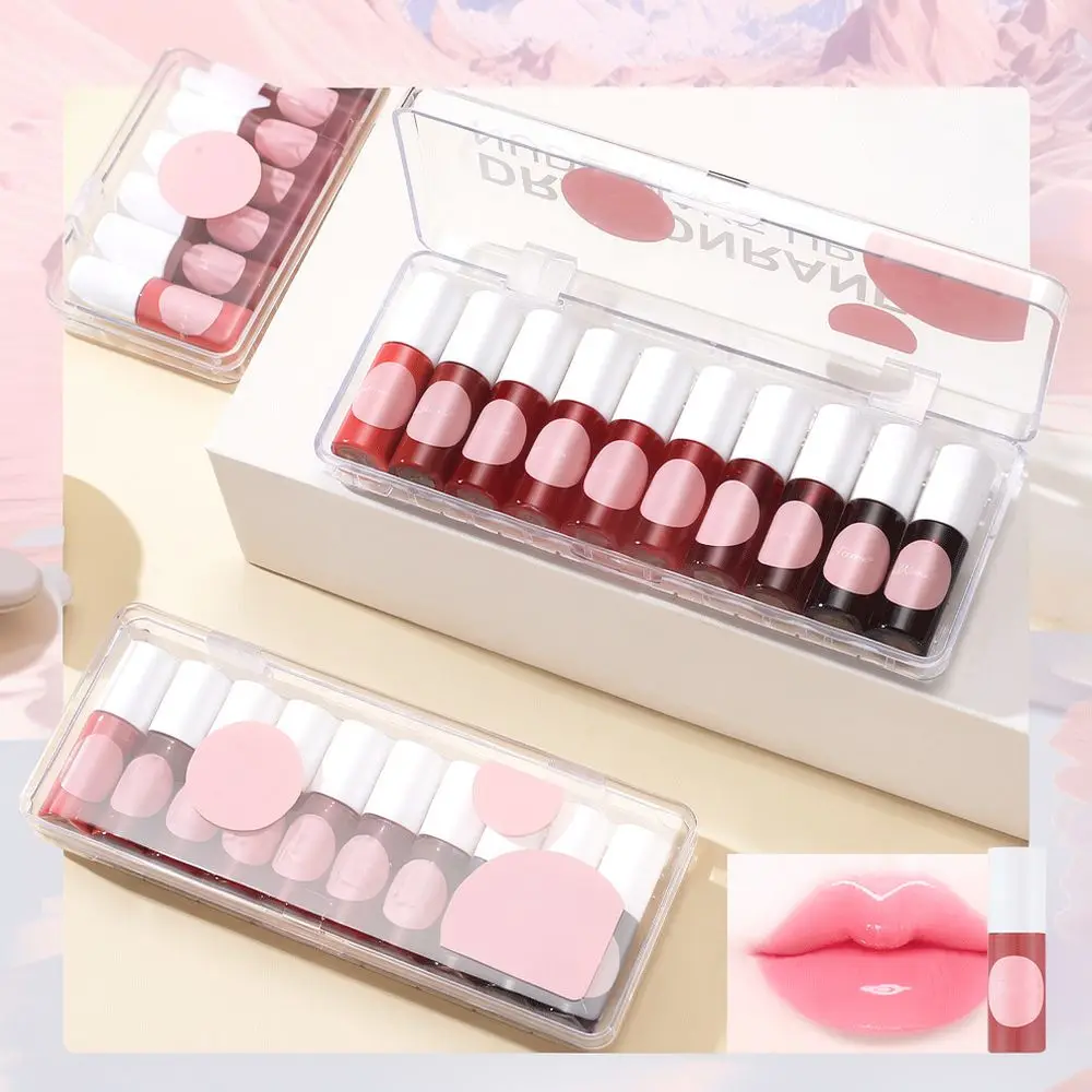 For For Dragon Ranee Hydrating Lip Stain Set Glossy Liquid Lipstick Nourishing Smoothing Natural Beauty Cosmetics