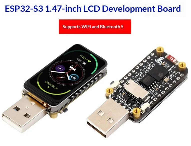 Esp32-s3-lcd-1.47-inch 262k Display Development Board Usb Serial Port Supports Wifi Bluetooth Ble 5