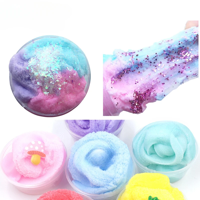 

Slime 60ml Fluffy Slime Cake Animal Candy Fruit Butterslime Super Elastic and Nonstick Squeeze Toy Slime Kit Pressure DIY