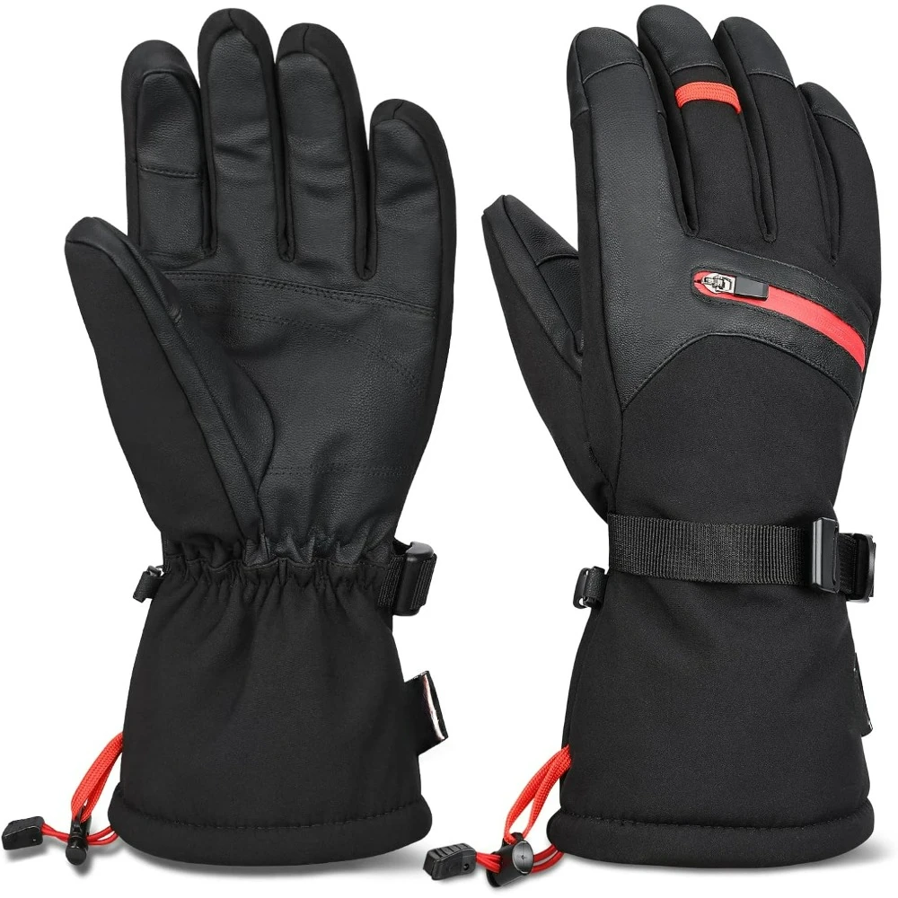 

-40℉ Winter Gloves Waterproof Ski Gloves 3M Insulated Snowboard Gloves,WARM ENOUGH, ANTI SLIP&DURABILITY,TOUCH SCREEN TECHNOLOGY