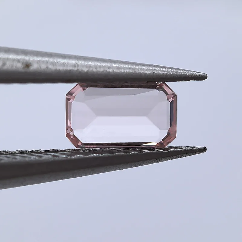 Top Lab Grown Sapphire VVS1 Emerald Cut Morgan Pink Charms Gemstone for DIY Jewelry Making Materials Selectable AGLCertificate