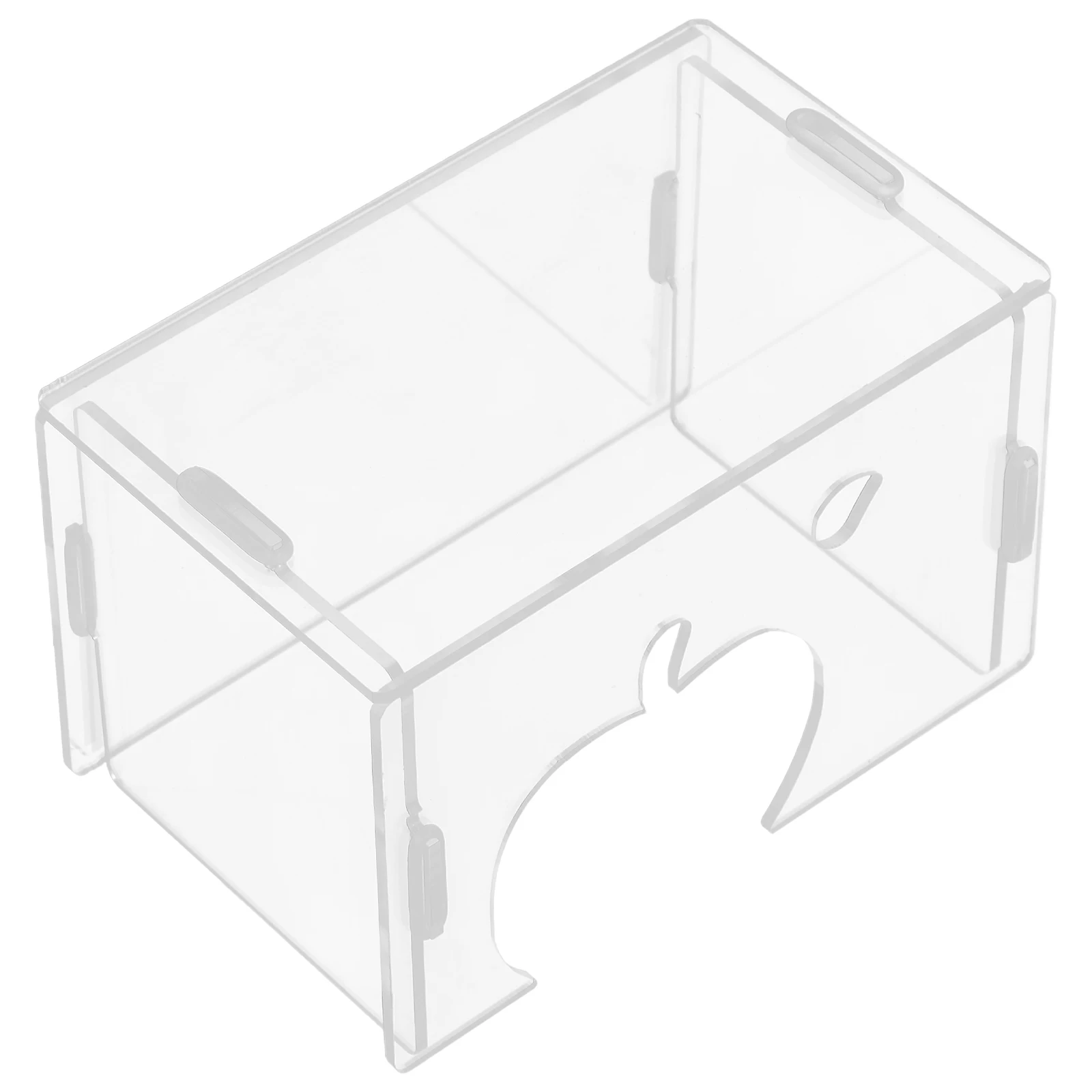 Hamster transparente esconderijo casa acrílico transparente espaçoso destacável pequeno habitat para animais de estimação para hamsters anões gerbils ratos ratos