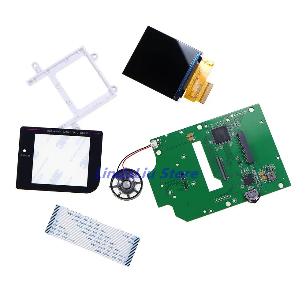 

Replacement For Nintendo Gameboy Backlight V3.0 2.6" LCD Screen High Brightness With Black Glass lens for GB DMG GBO Console