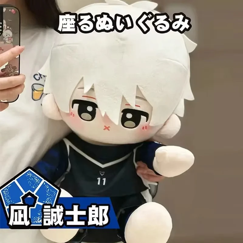 Muñeco  peluche suave  Anime, juguete  peluche  40CM, con bloqueo azul, Nagi, Seishiro, Rin, Itoshi, ideal para regalo