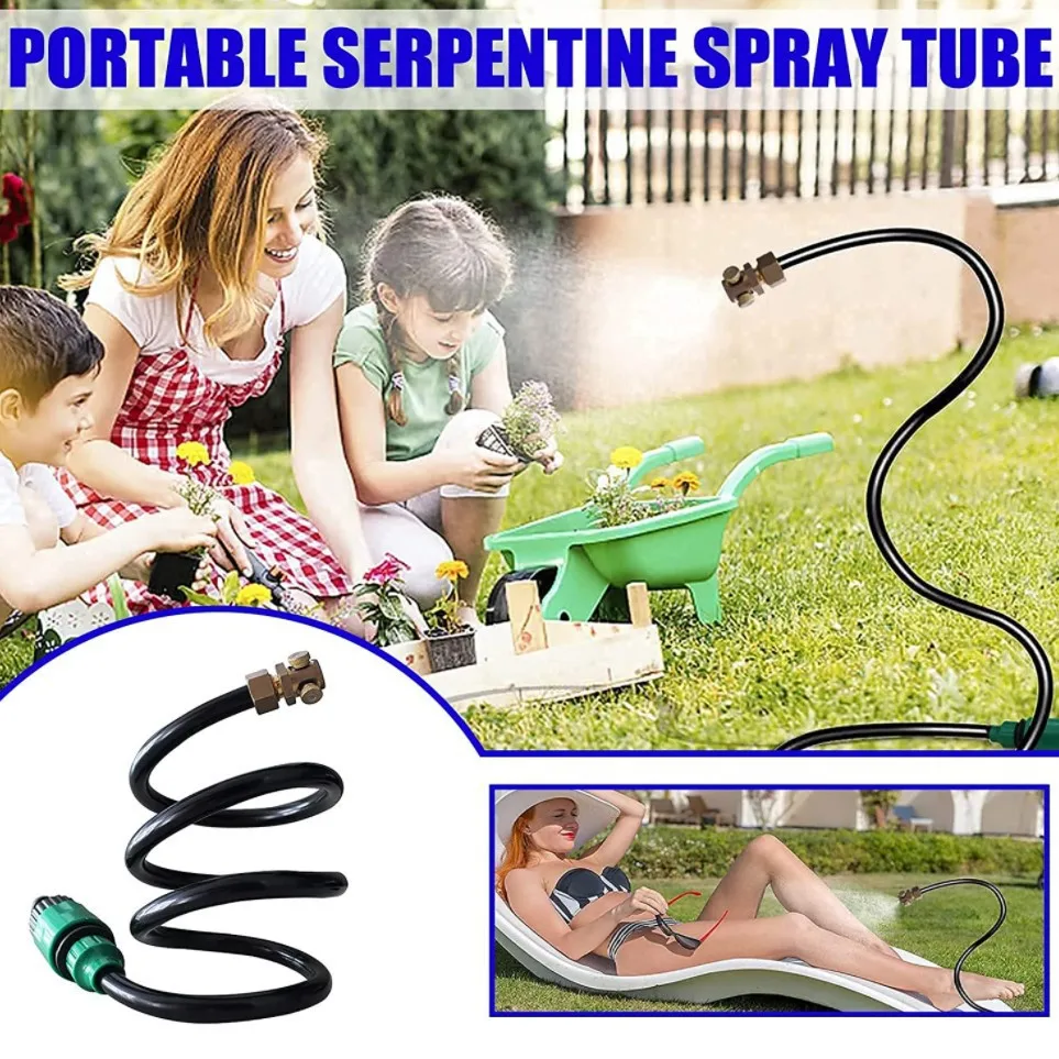 

S-type spray hose spray linear spray is used in the backyard of garden