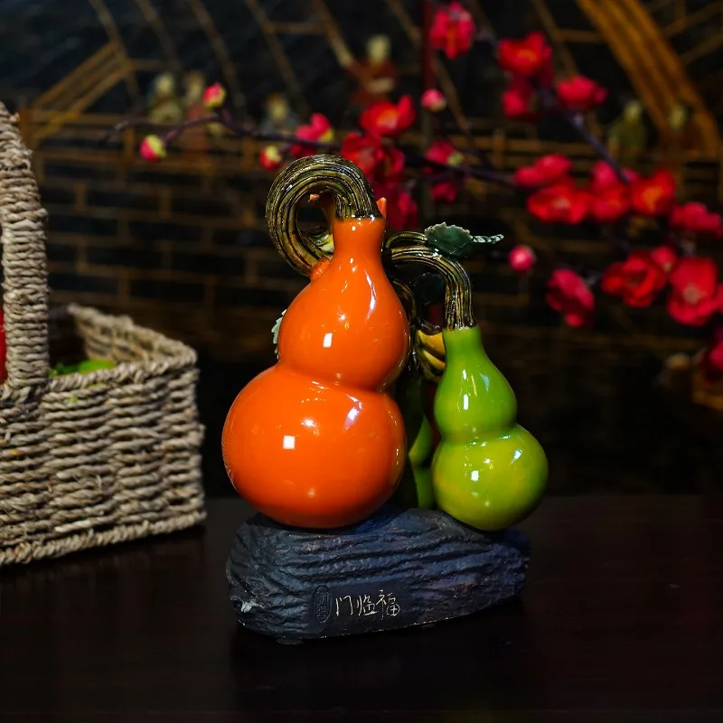 

Handmade Ceramic Gourd Living Room Decoration Creative Entrance Ornament, Housewarming Gift, Give Friends