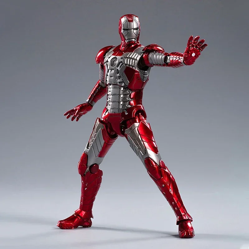 Avengers Iron Man MK5 Modelo Action Figures, Tony Stark Homem De Ferro, Coleção Genuína, Enfeites, Menino Presentes, 1:10, 7 ", 7"