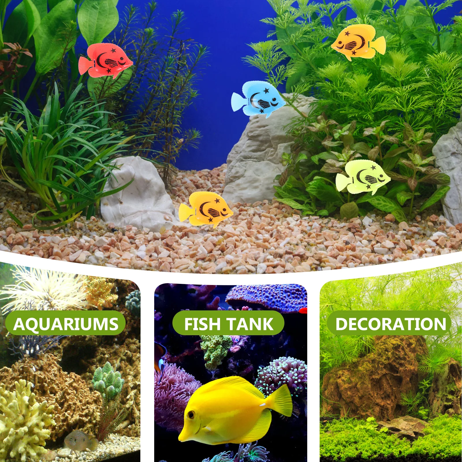 

25 Pcs Aquarium Fish Tank Decoration Fish for Aquarium Tank Decoration Vivid Realistic Toys Gifts Pet Supplies