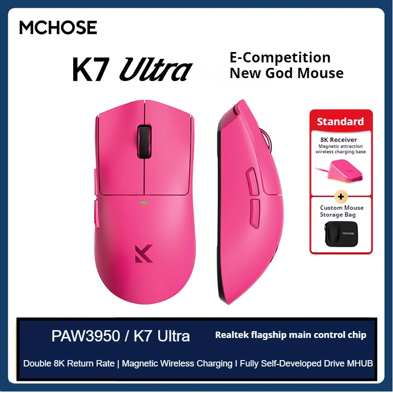 MCHOSE K7 Ultra Dual 8K Wireless Lightweight Gaming Mouse Flagship