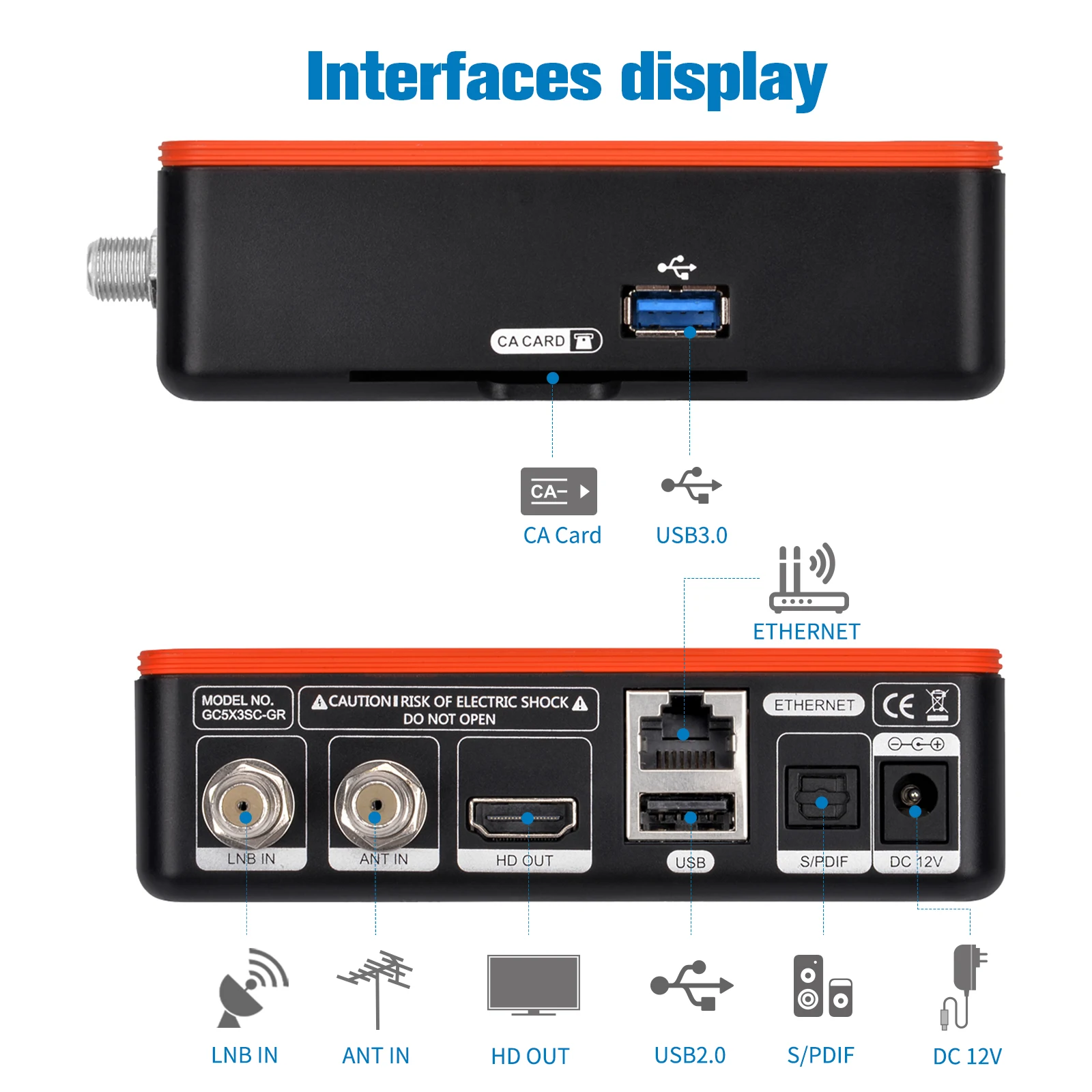 Odbiornik satelitarny GTMEDIA GT COMBO Android Box 4K 8K HD 4:2:2 Android 9.0+DVB-S2X/T2/C Obsługa CCAM/M3U Kino Domowe