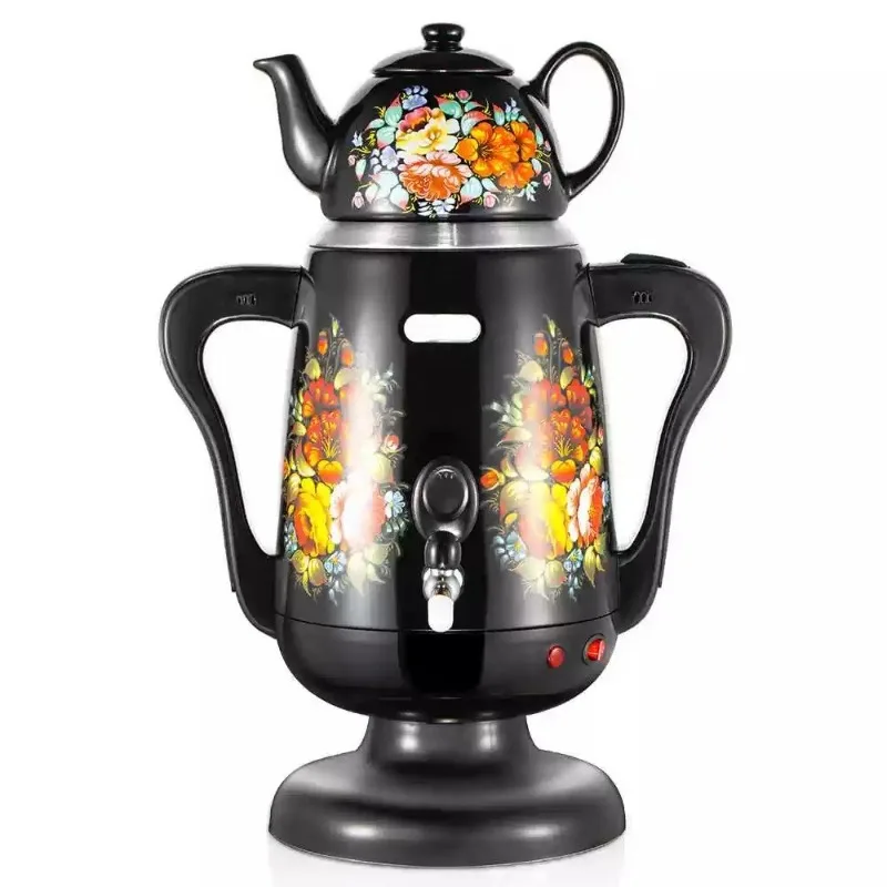 Double Layer Stainless Steel Electric Kettle Long Spout Turkish Tea Pot EU Plug Large Capacity Household