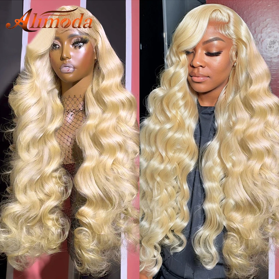 613 Honey Blonde Glueless Wig Human Hair Transparent Body Wave 5×5 Lace Closure Preplucked Hairline For Women With Elastic Band