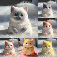 Cute Big Kitty Cat Taba Silicone Fuzzy Super Big Cat Kitten Handmade Squeeze Toy Mochi Toy Hand Relax Stress Release Gift