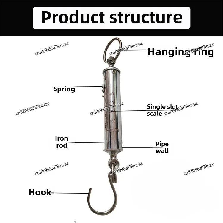 Spring Tension Meter LTZ Tube Type Dynamometer Tension Newton Force Bar Spring Scale Student Mechanics Test Teaching Aid