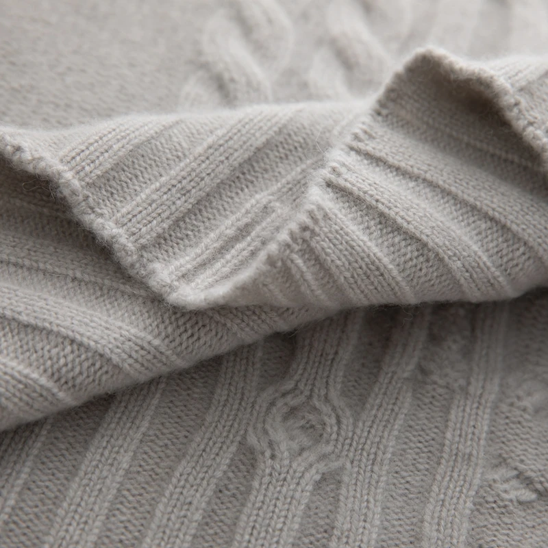 

Women's 100% Cashmere Pullover Mock Neck Cable Knitwear out of stock