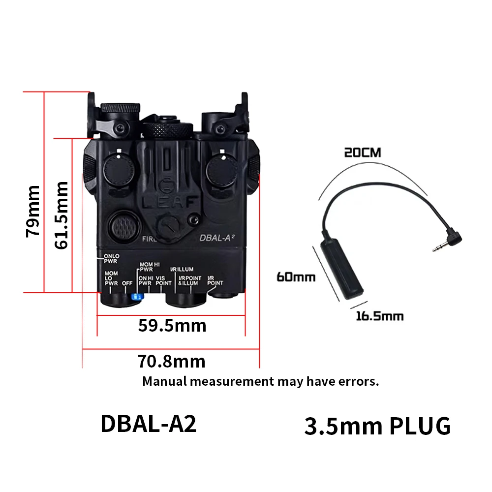 DBAL A2 أحمر أخضر نقطة ليزر Surefi M300 M600 مصباح يدوي ضغط الصيد الادسنس ضوء ل 20 مللي متر السكك الحديدية AXON الفئران الذيل مجموعة #5
