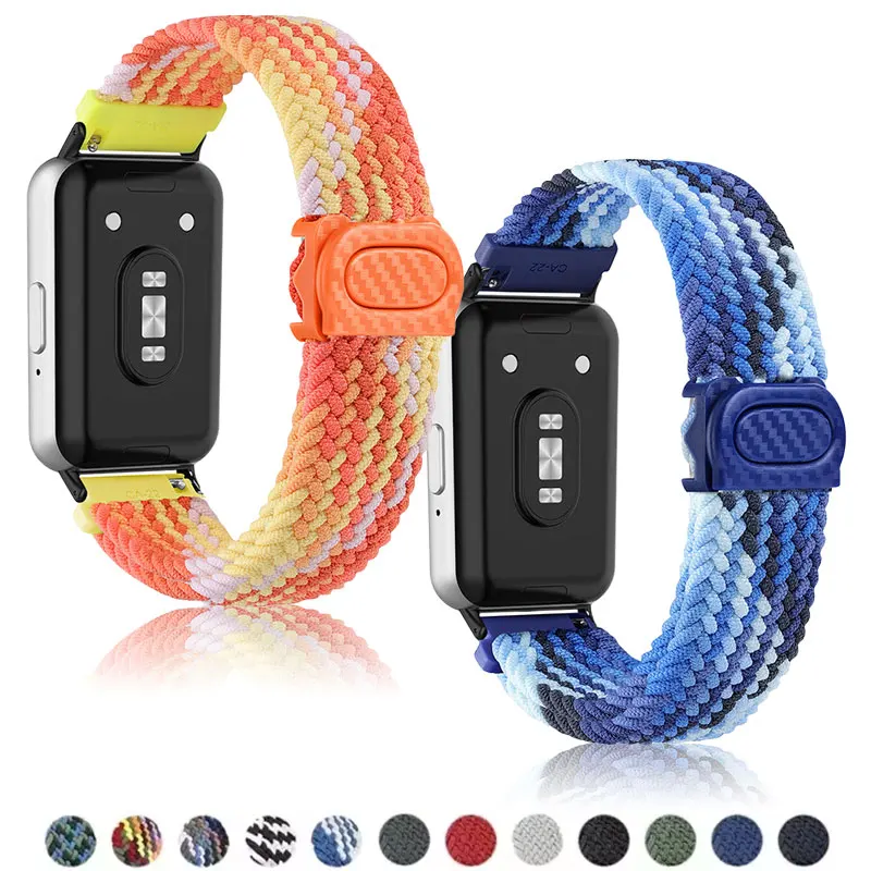 Nylon-gewebtes Armband für Samsung Galaxy Fit 3, atmungsaktives Sport-Armband für Samsung Fit 3, verstellbares Schlaufenband, intelligentes Zubehör