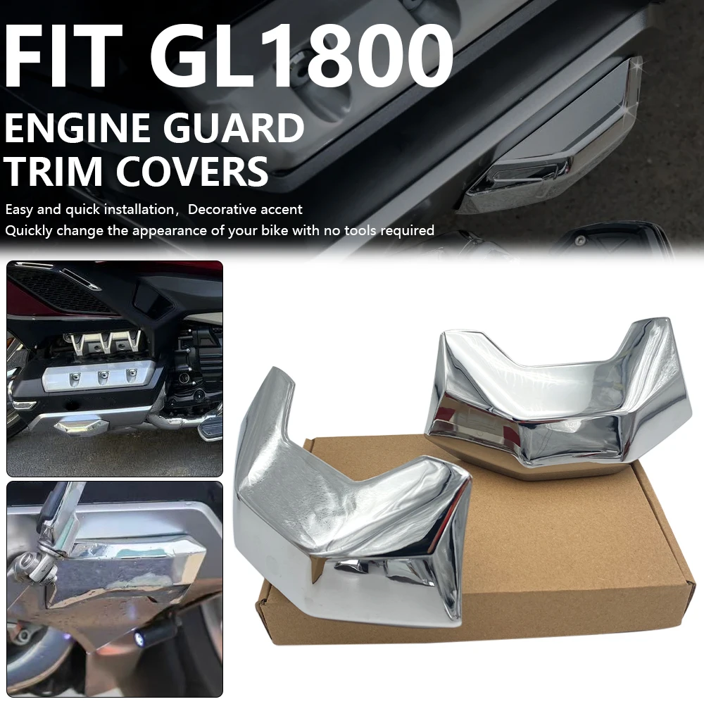 

Chrome Engine Guard Cover Kit Cylinder Crash Pad Trim Accessories Fit For Honda Gold Wing GL 1800 Tour DCT Goldwing GL1800 2018