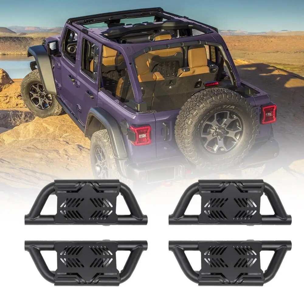 

4X EZ Side Steps for 2018-2024 Jeep Wrangler JL 4 Doors Running Boards Nerf bar