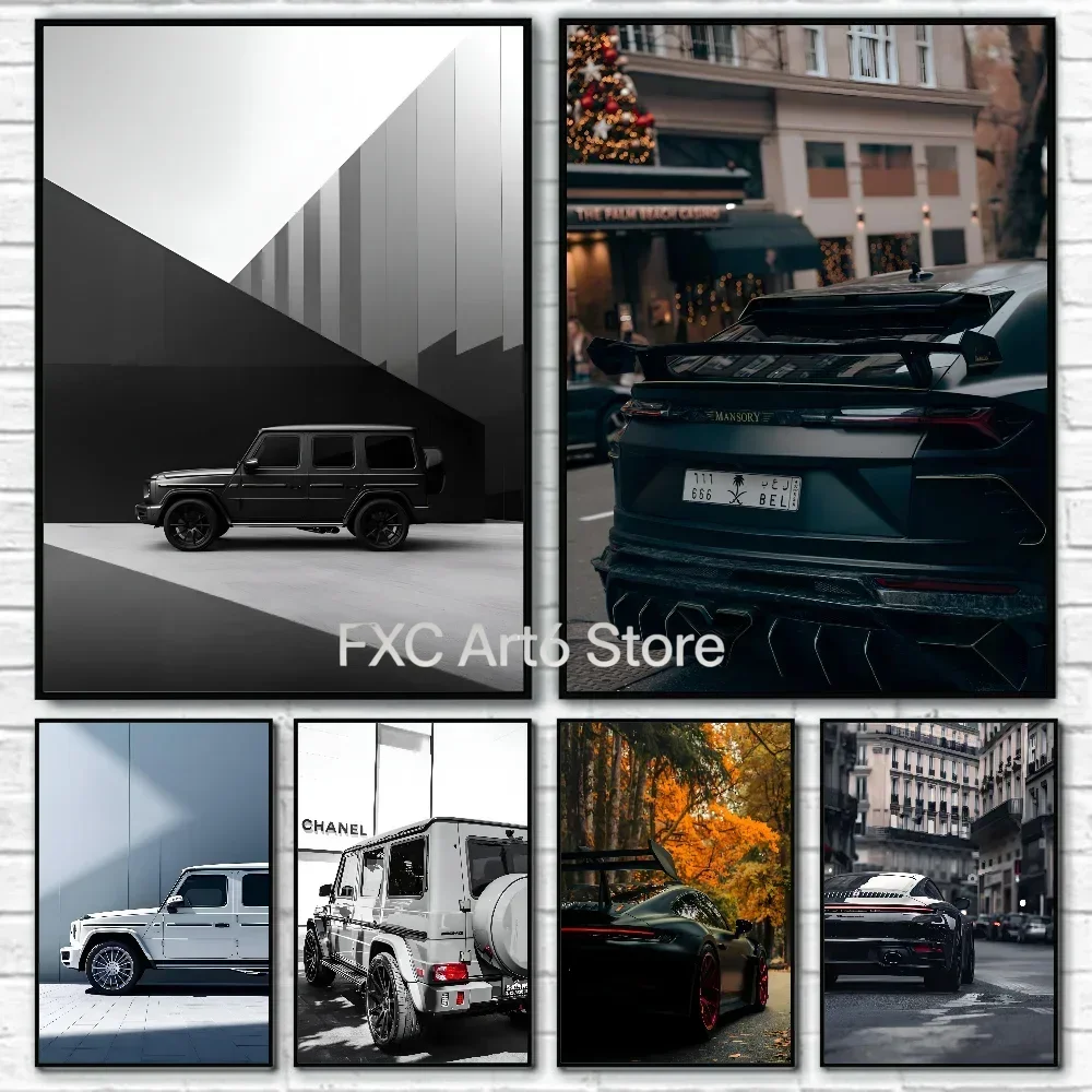 Frameless Luxury G-Class Supercar Wall Art, HD Canvas Print Poster, Suitable for Home, Living Room, Garage, Office Decoration Pa