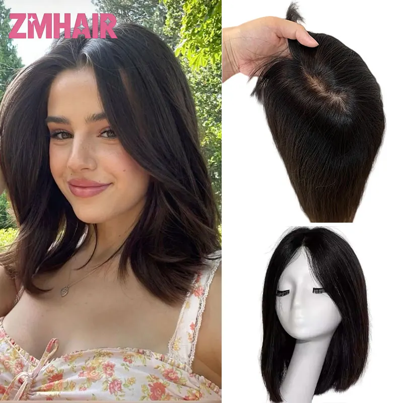 Silk Base Wig Full Hand Tied Remy European Hair 6*6'' Silk Top Wigs PU Edge Glueless Lightweight Soft Wig for Women Dark Brown