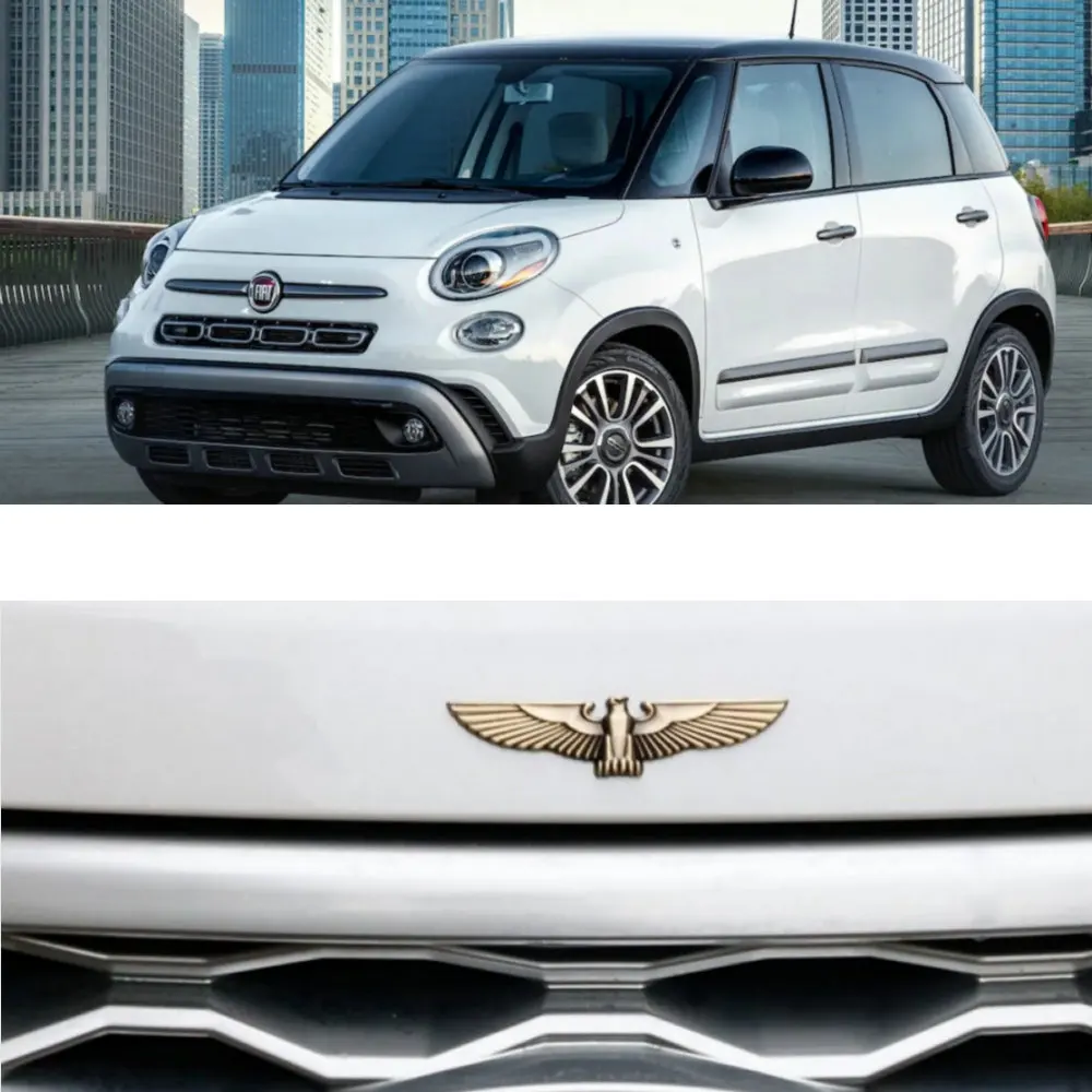 

3D металлическая наклейка с головой орла, эмблема для fiat 600e 500 punto 500c 500L 500X BARCHETTA BRAVA BRAVO CROMA