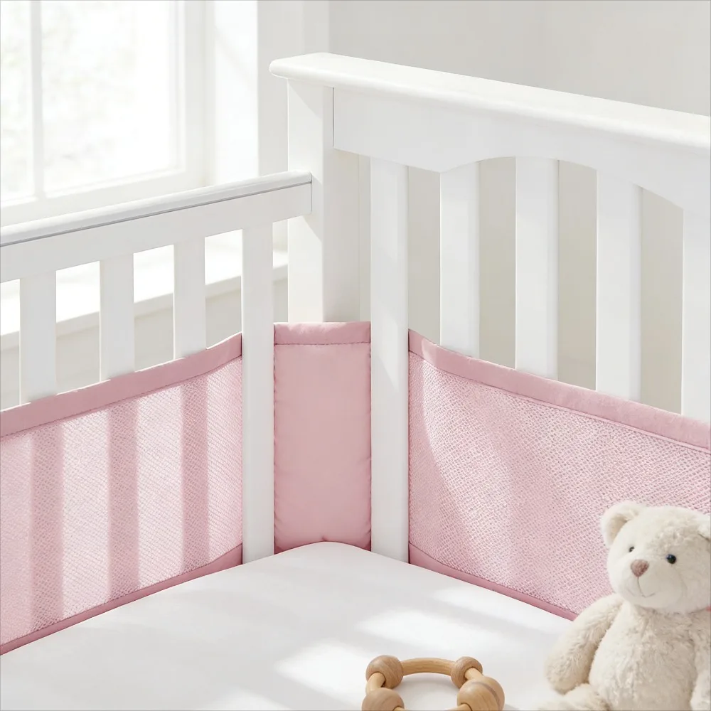 

Детская сетчатая подкладка-бампер для кроватки, дышащая 2 шт./компл., летние бамперы для детской постельного белья, защита для кроватки для новорожденных