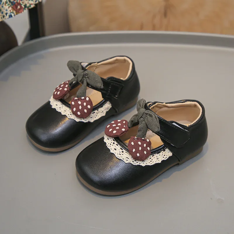 Leather Shoes for Girls, Soft Soles, Non-slip, Princess Performance Dance, Baby Walking Shoes, Fashionable