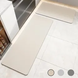 Super Absorbent Kitchen Floor Mat Mat Long Diatomite Kitchen Rug Soft Washable Carpets Solid Color Bathroom Entrance Doormat
