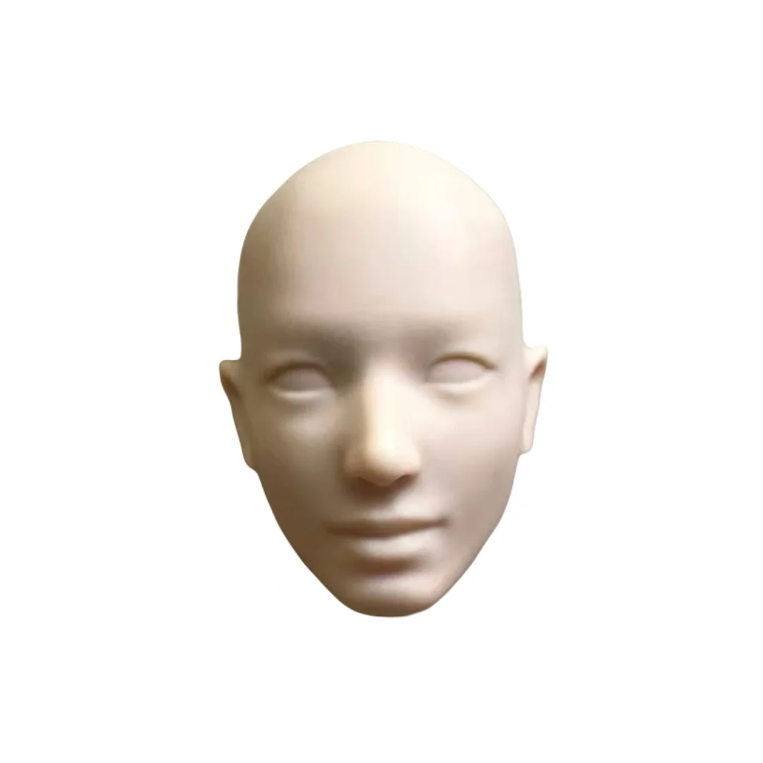 MENGF FR Color Bald Doll Heads Small Defectives With Black Dots Doll Heads Japan White Pink Beige Hungarian Latin Skin Doll Part