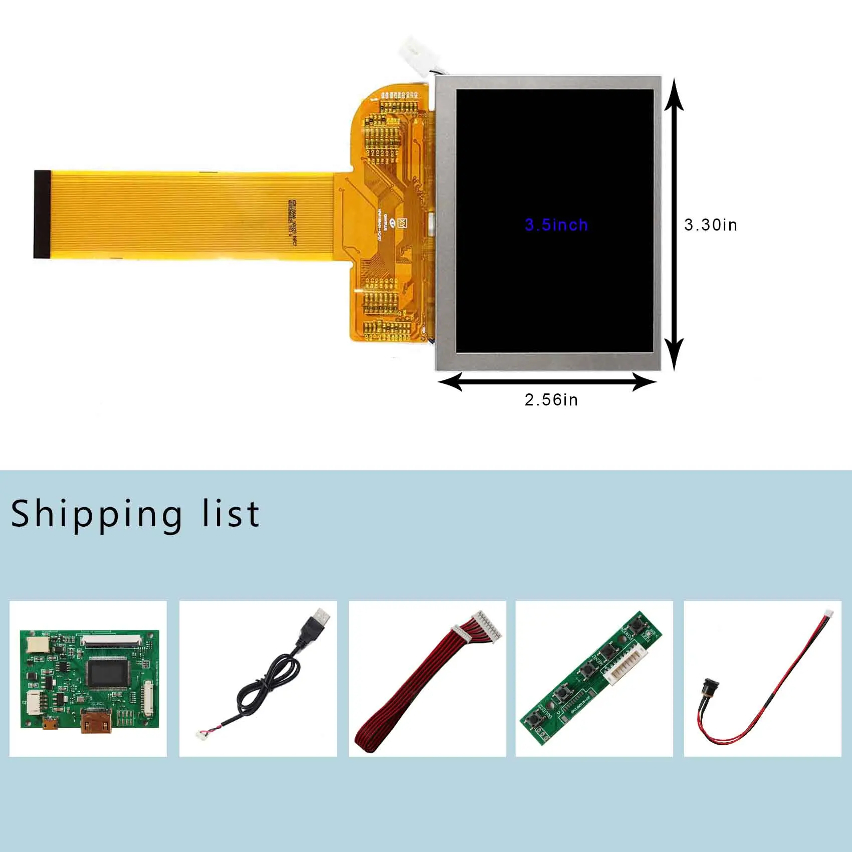 50Pin Ttl Tft 35 Display 3.5