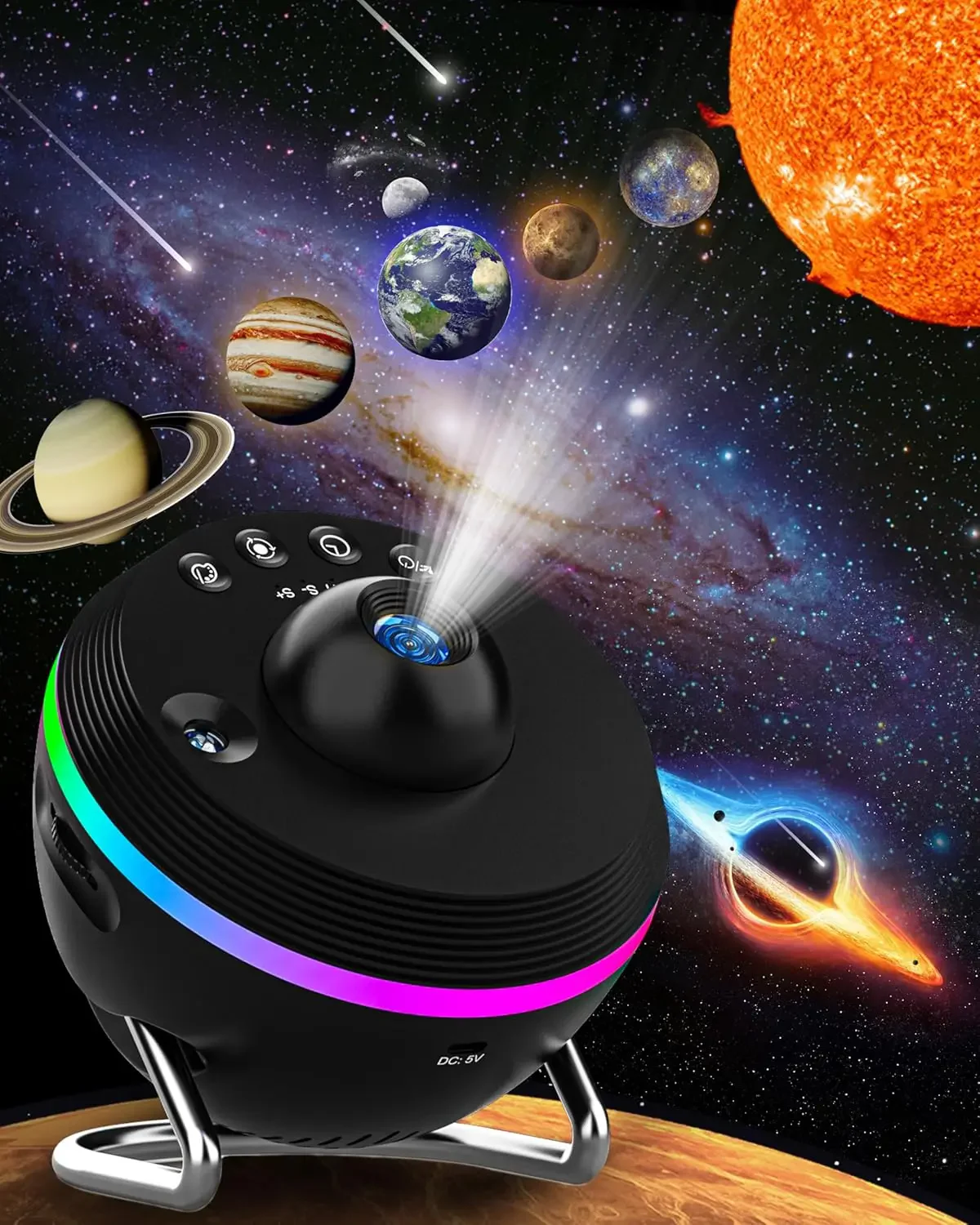 Meteor 13 in 1 Ultra Clear Galaxy Projector Ultra Clear Night Light Lamp Rotary Space Ball Planetarium Projector Lights